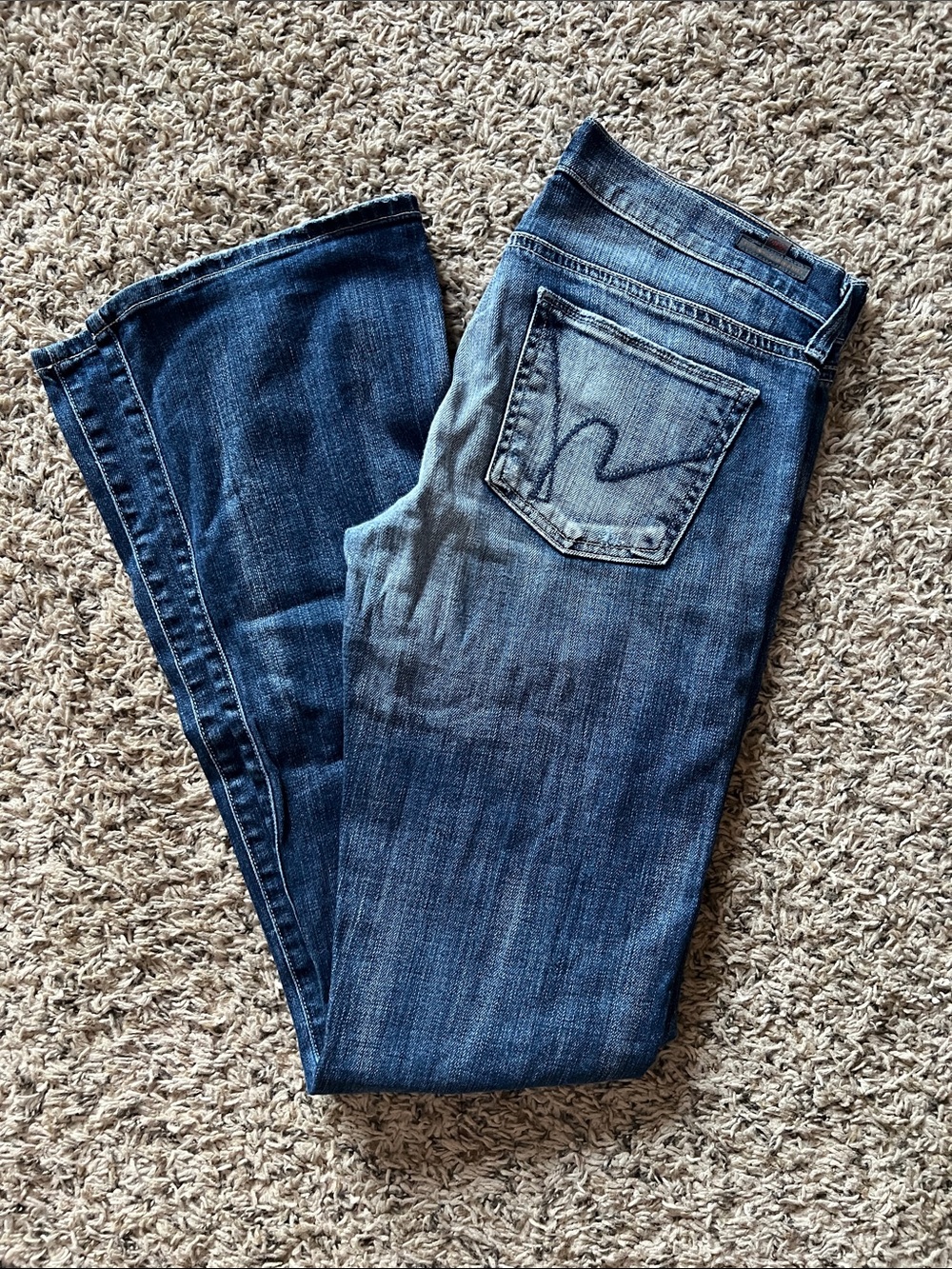 Women’s Medium Blue Bootcut Jeans with Signature Pocket Stitch
